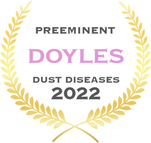 Doyle’s Guide badge: Preeminent Dust Diseases Lawyer 2022