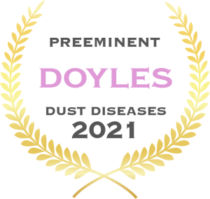 Doyle’s Guide badge: Preeminent Dust Diseases Lawyer 2021