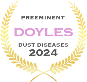 Doyle’s Guide badge: Preeminent Dust Diseases Lawyer 2024