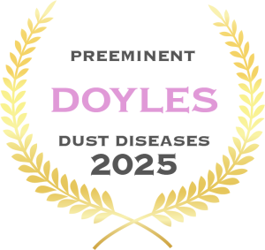 Doyle’s Guide badge: Preeminent Dust Diseases Lawyer 2025