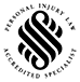 Accredited Specialist badge: Personal Injury Law