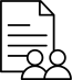 Icon of document with outline of two people